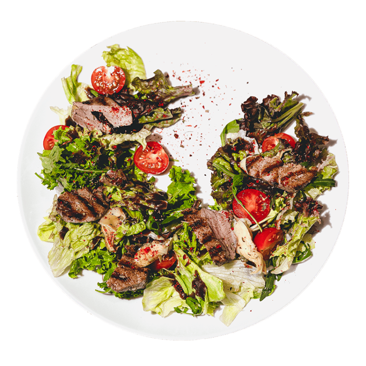 З телятиною під соусом бальзамік