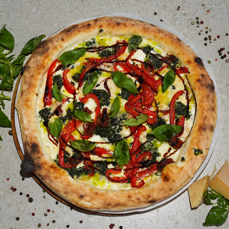 Піца вершкова з куркою